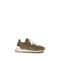 Brunello Cucinelli Brown Calfskin Bos Taurus Platform Sneakers