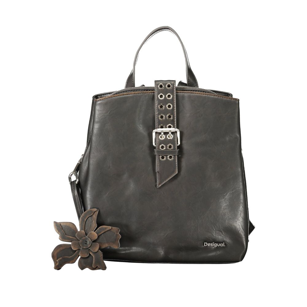 Desigual Women's Black Polyurethane Backpack