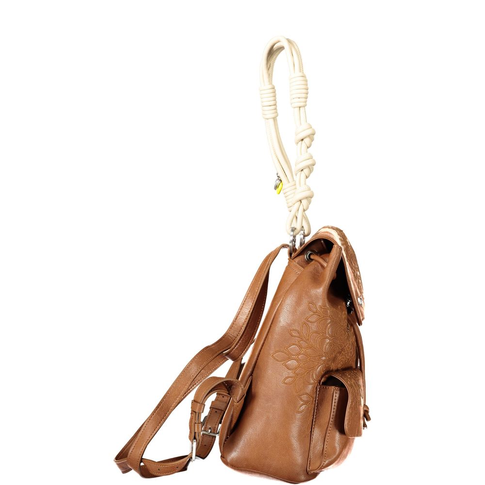 Desigual Damenrucksack aus Marrone-Polyurethan
