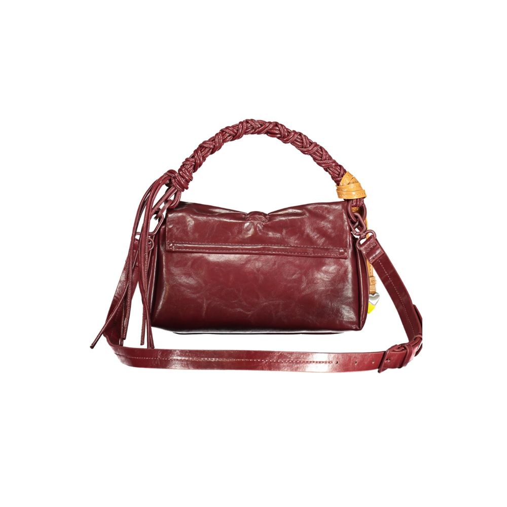 Desigual Burgunderfarbene Mini-Tasche aus Polyurethan für Damen