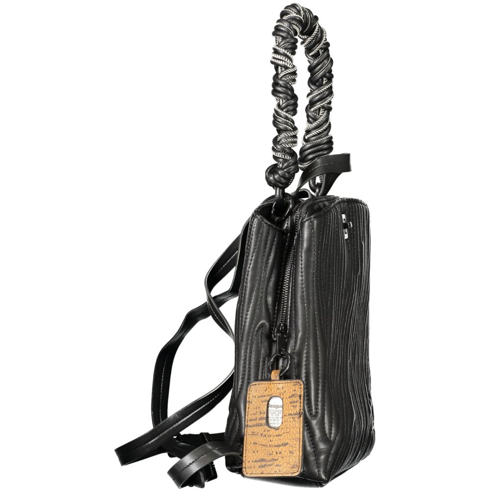 Desigual Schwarzer Mini-Rucksack aus Polyurethan für Damen