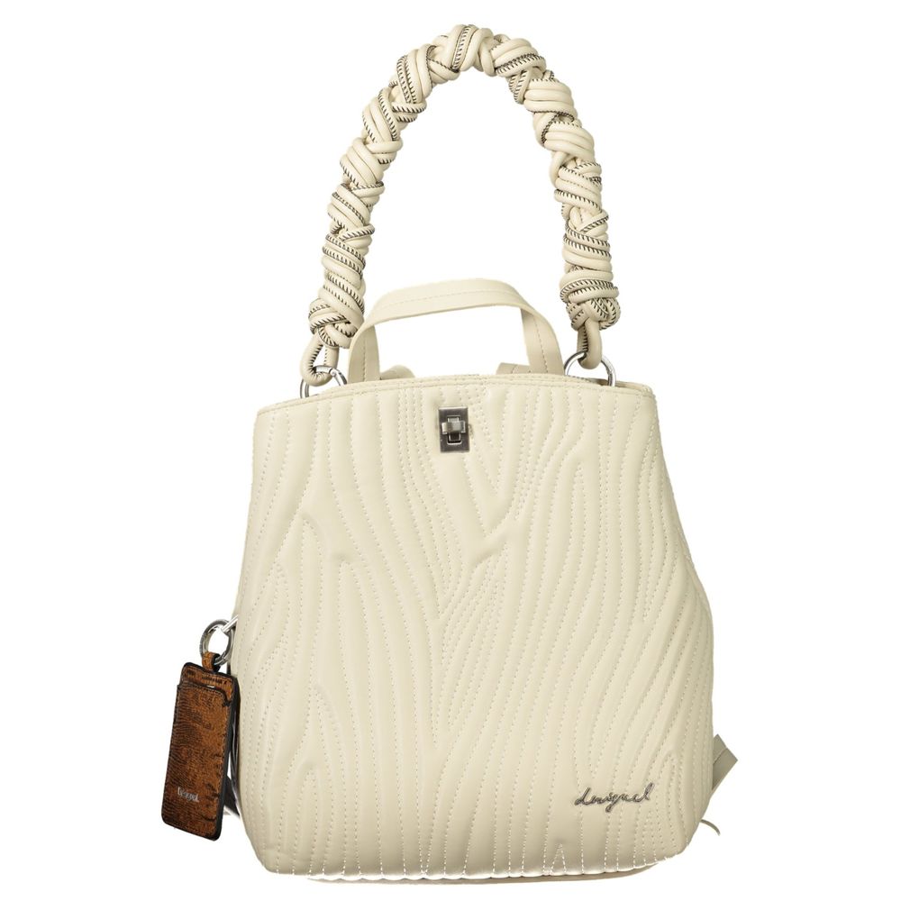 Desigual Weißer Rucksack aus Polyurethan für Damen