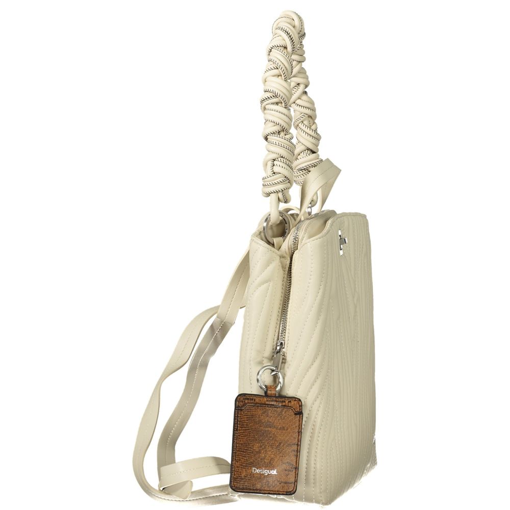 Desigual Weißer Rucksack aus Polyurethan für Damen