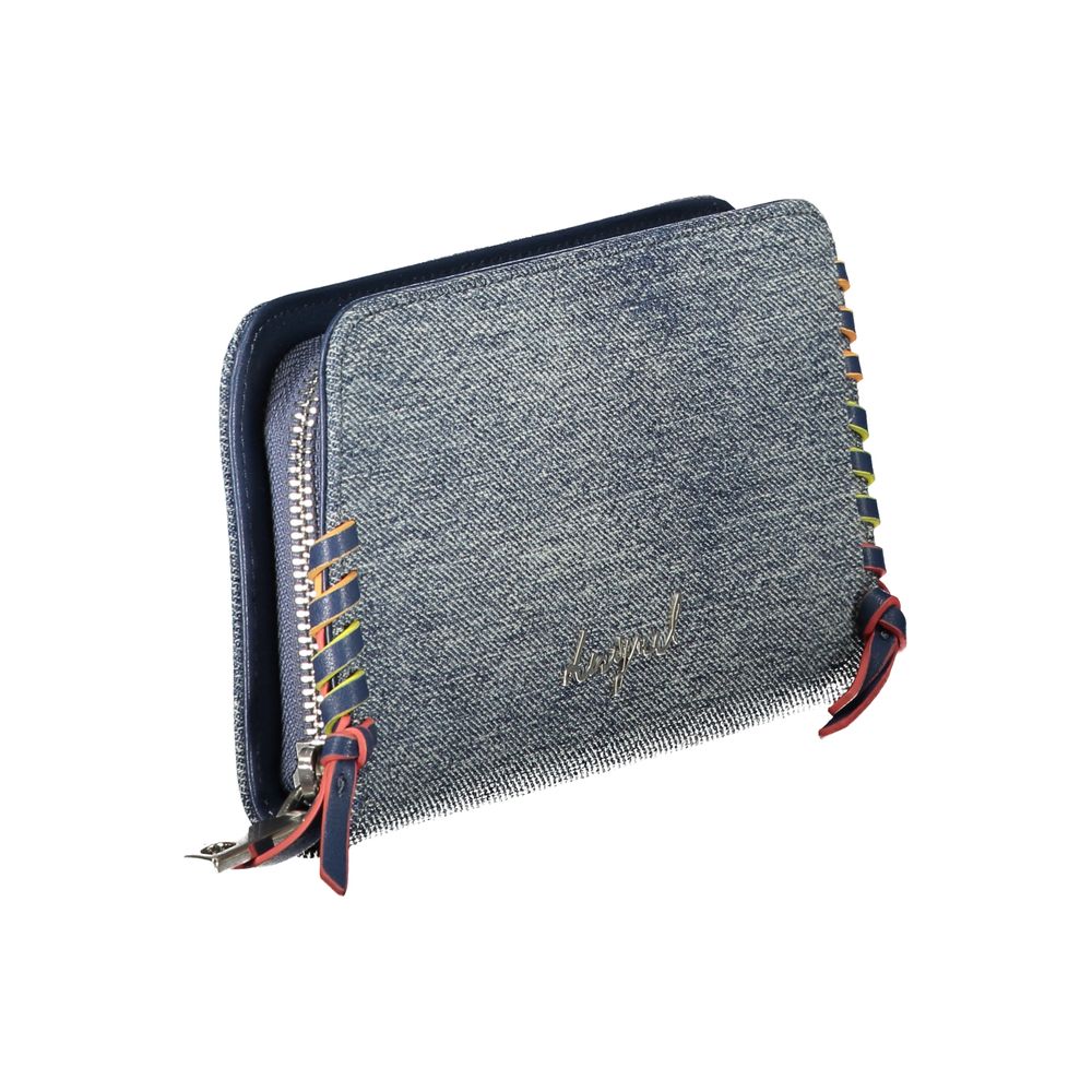 Desigual Azzurro Damen Geldbörse aus Baumwolle