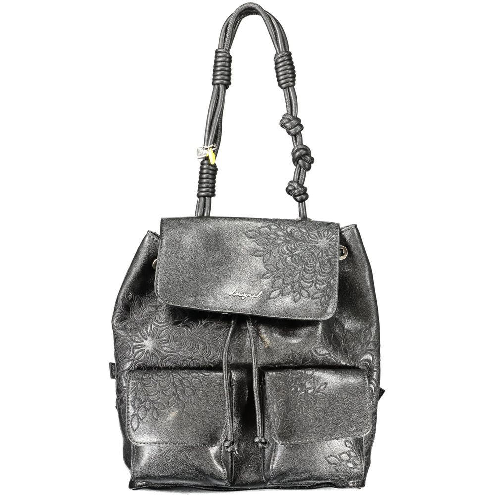 Desigual Schwarzer Mini-Rucksack aus Polyurethan für Damen