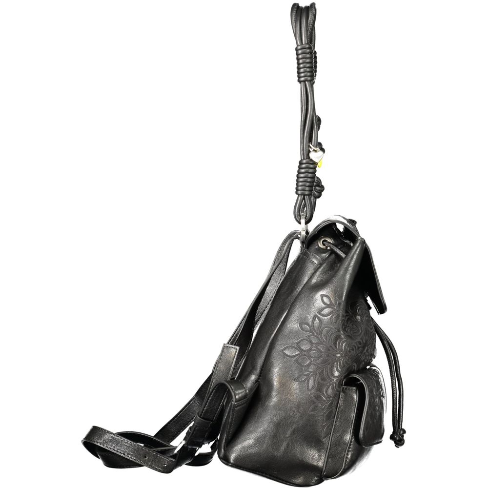 Desigual Schwarzer Mini-Rucksack aus Polyurethan für Damen