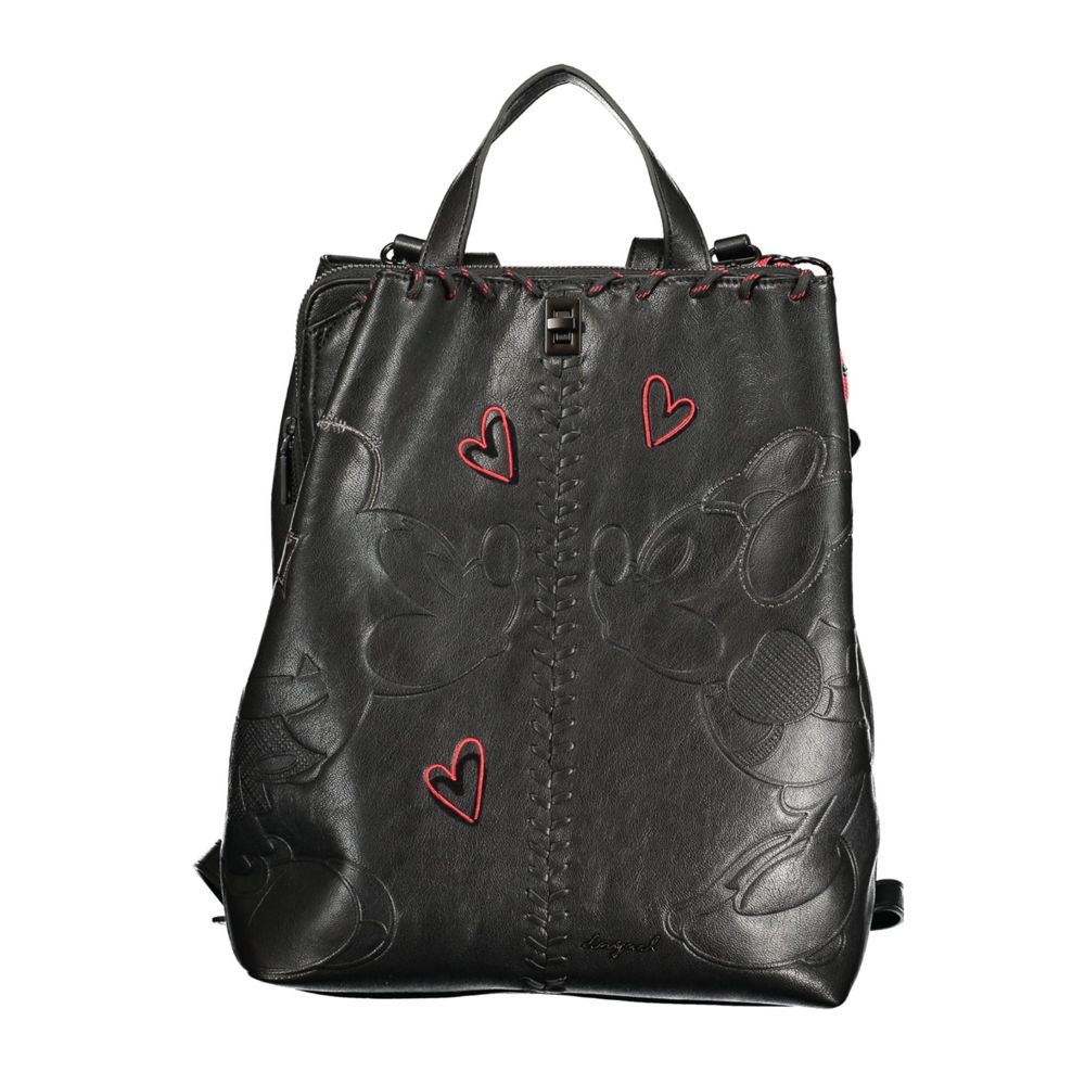 Desigual Schwarzer Rucksack aus Polyurethan für Damen
