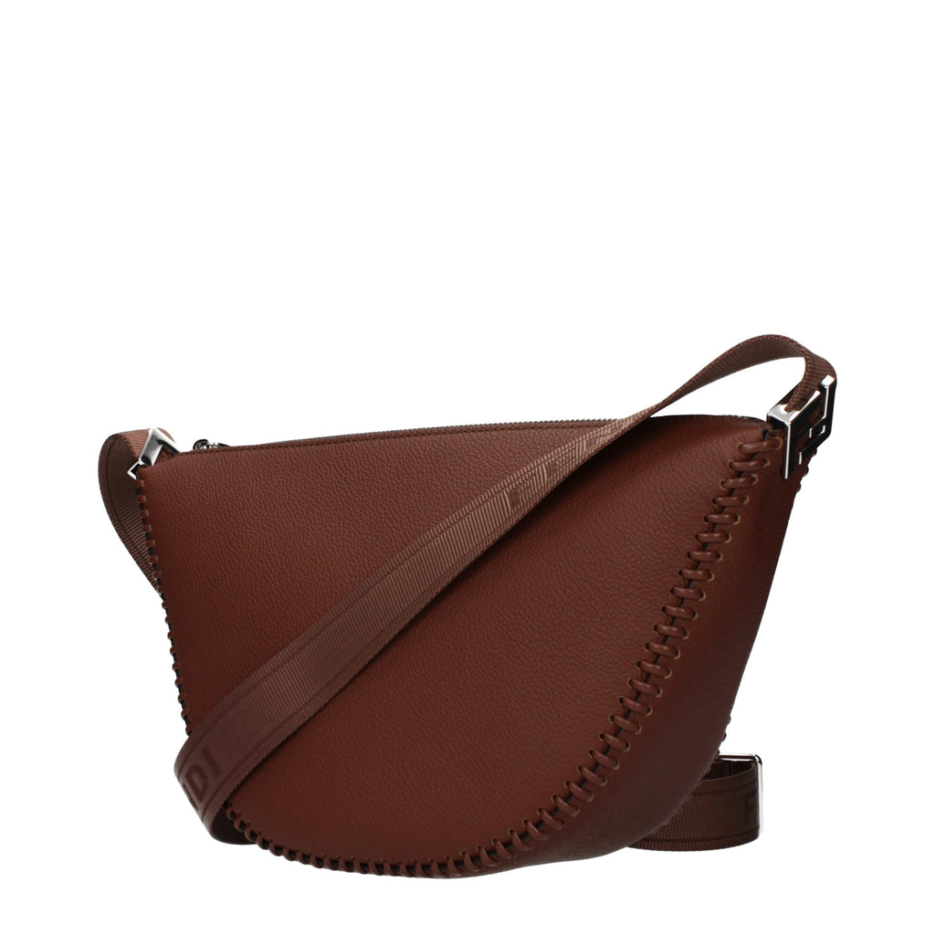 Fendi Braune Leder Umhängetasche