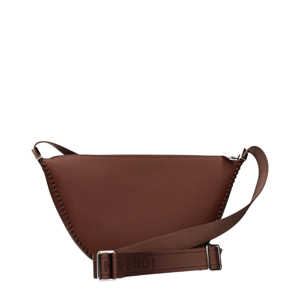 Fendi Braune Leder Umhängetasche
