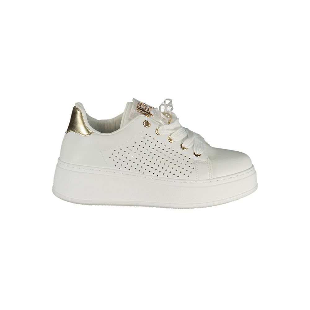 Laura Biagiotti Women's White Polyurethane Sneakers