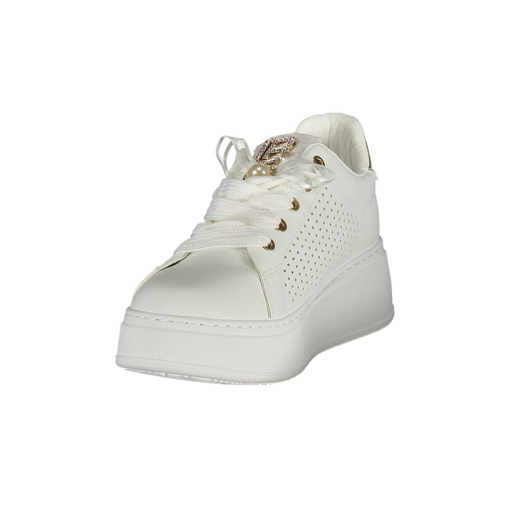 Laura Biagiotti Women's White Polyurethane Sneakers