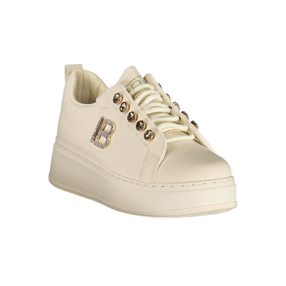 Laura Biagiotti Bianco Damen-Sneaker aus Polyurethan