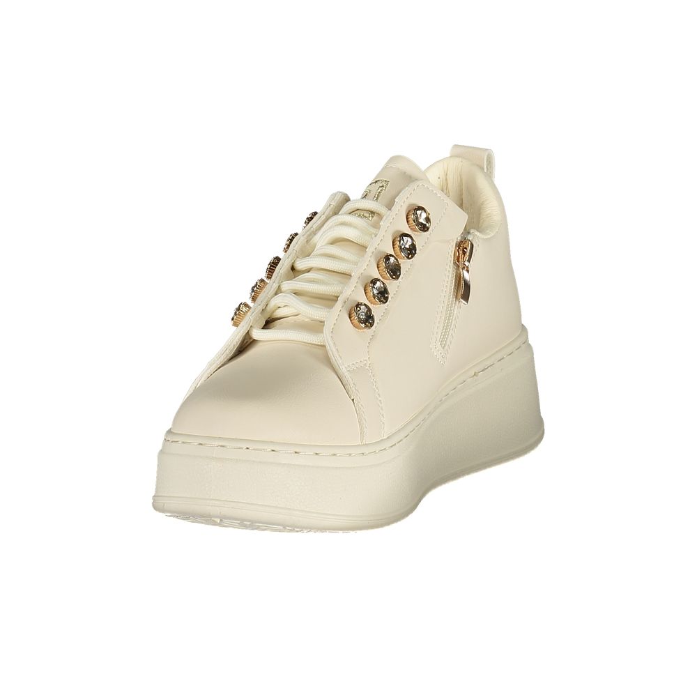Laura Biagiotti Bianco Damen-Sneaker aus Polyurethan