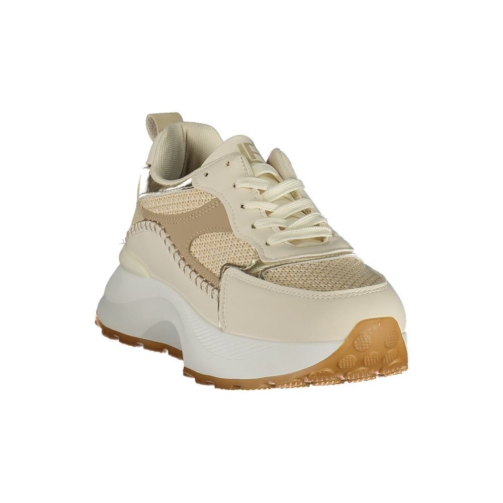 Laura Biagiotti Damen-Sneaker aus beigem Polyurethan