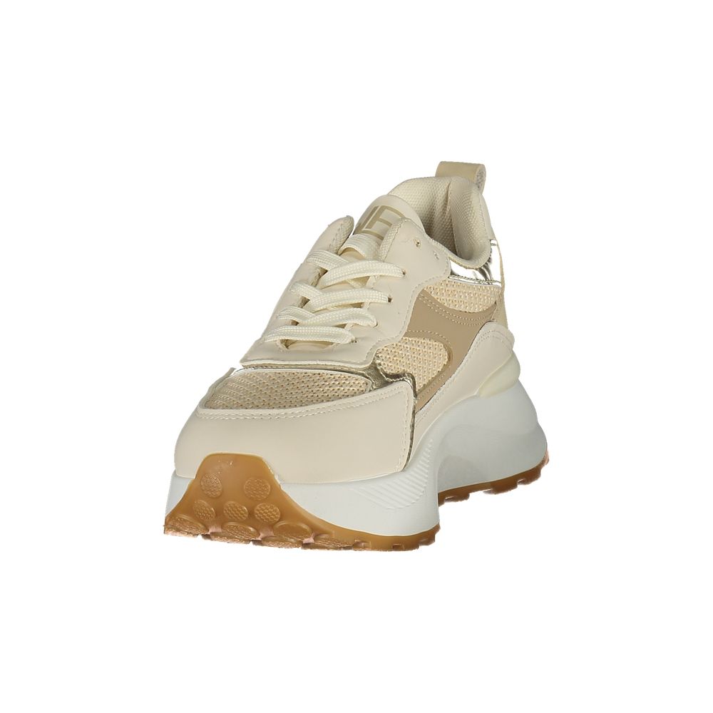 Laura Biagiotti Damen-Sneaker aus beigem Polyurethan