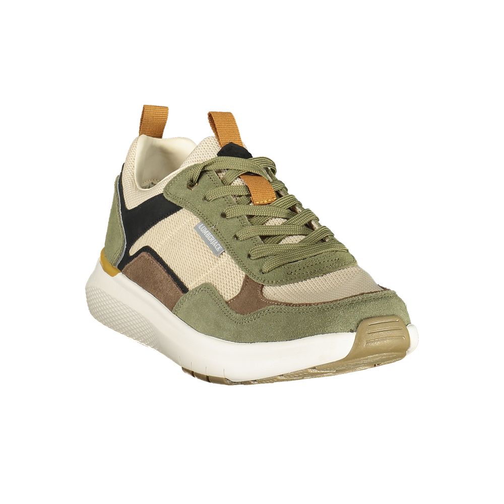 Lumberjack Green Polyurethane Men's Sneakers