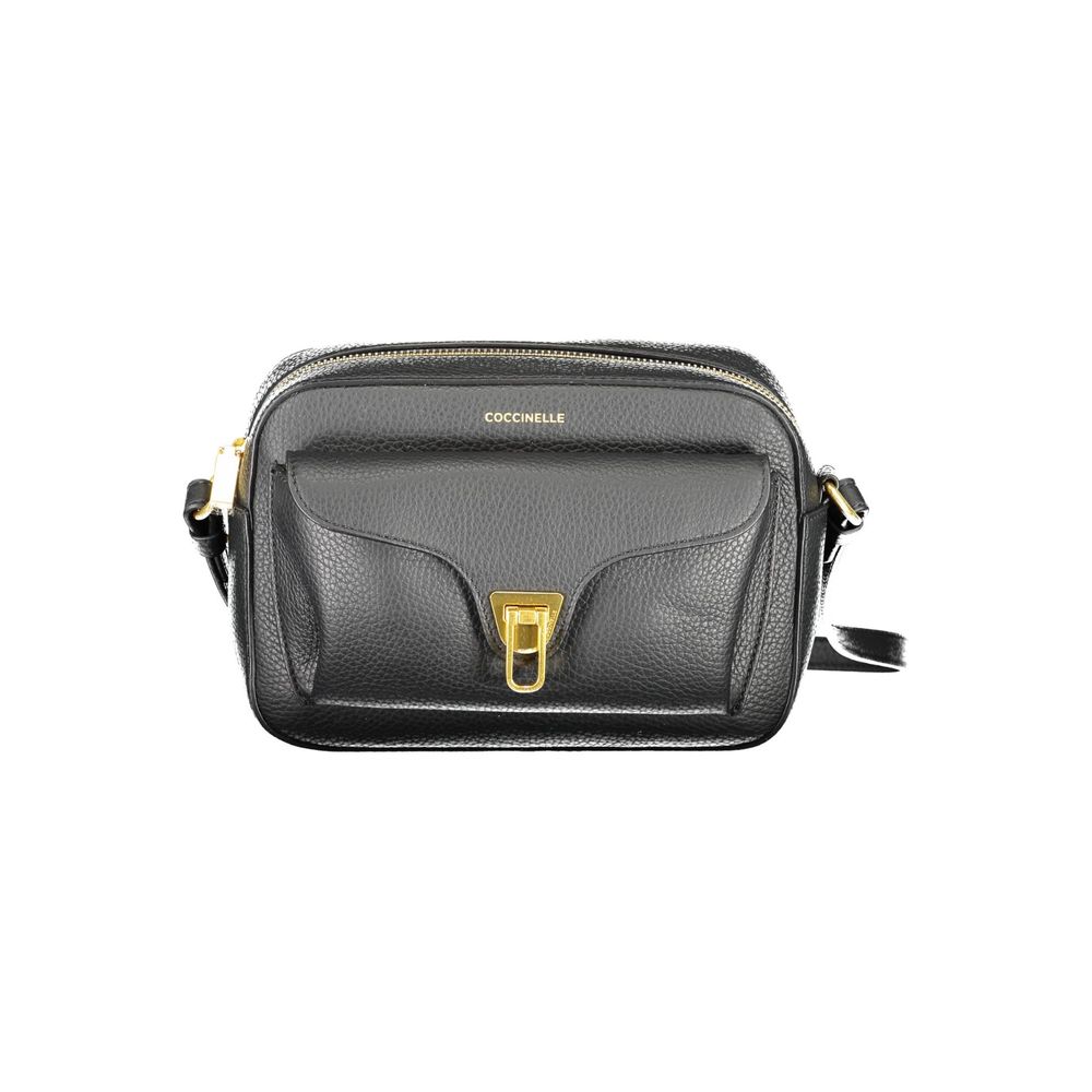 Coccinelle Schwarze Clutch aus Rindsleder