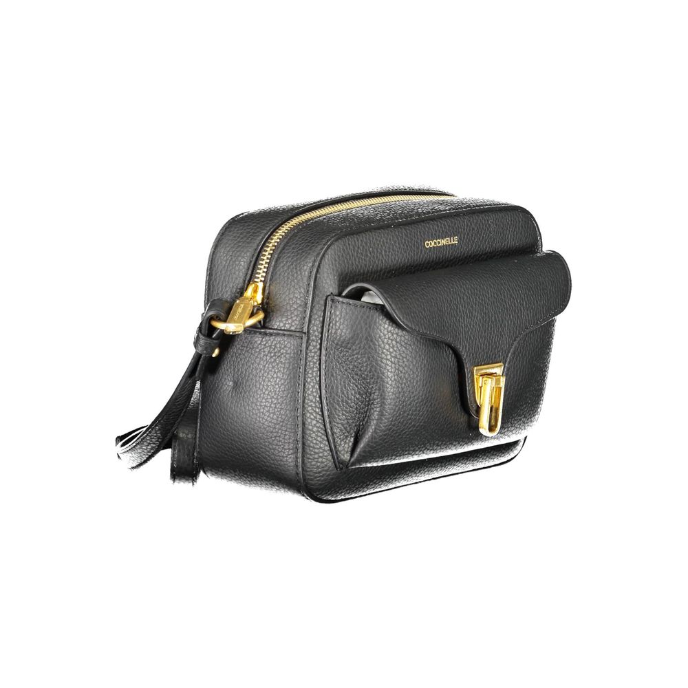 Coccinelle Schwarze Clutch aus Rindsleder