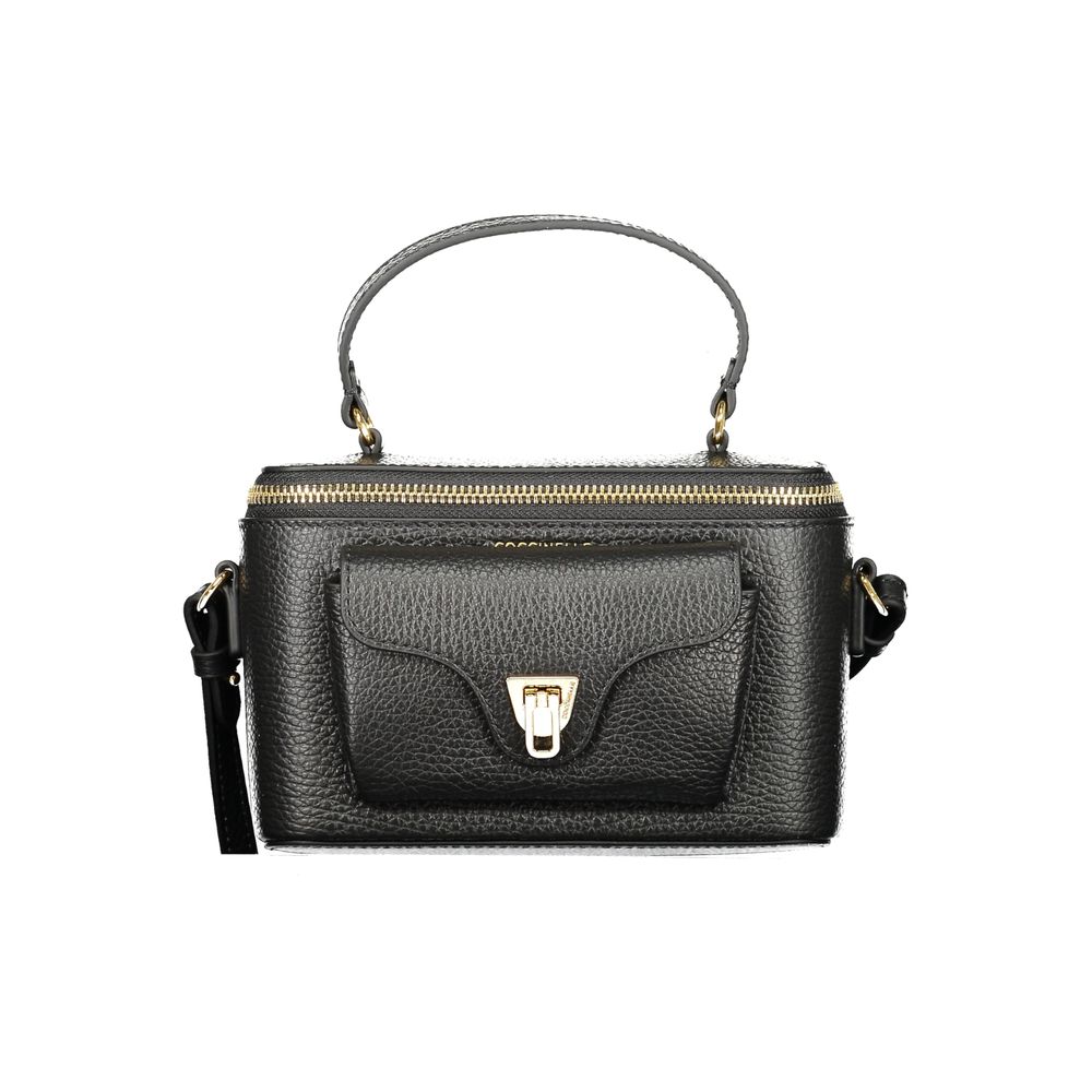 Coccinelle Schwarze Leder Damentasche