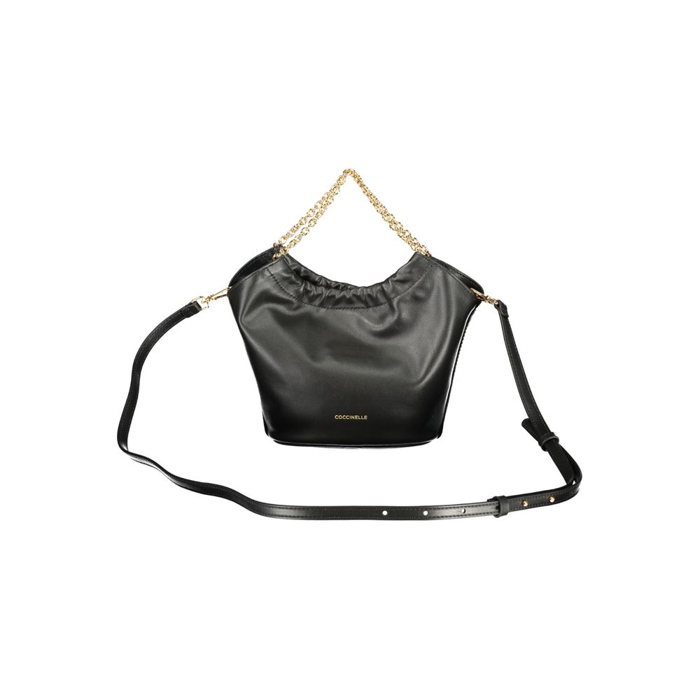 Coccinelle Schwarze Leder Damentasche