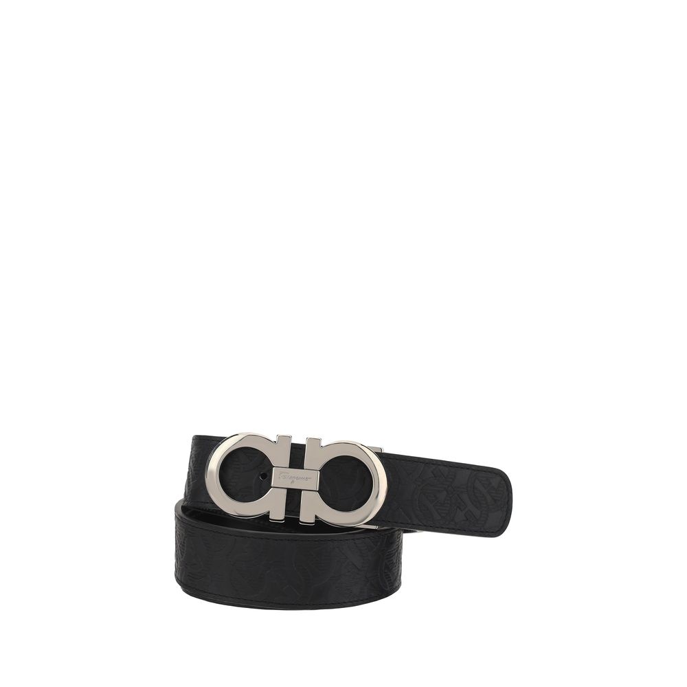 Ferragamo Black Calfskin Bos Taurus Regular Belt