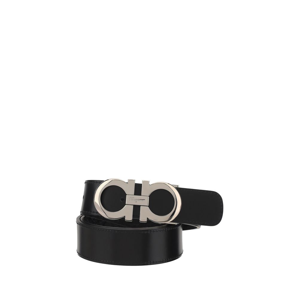 Ferragamo Black Calfskin Bos Taurus Regular Belt