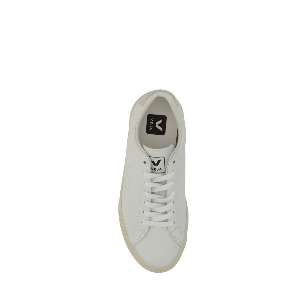 Veja Weiße Low-Top-Sneaker aus Kalbsleder Bos Taurus