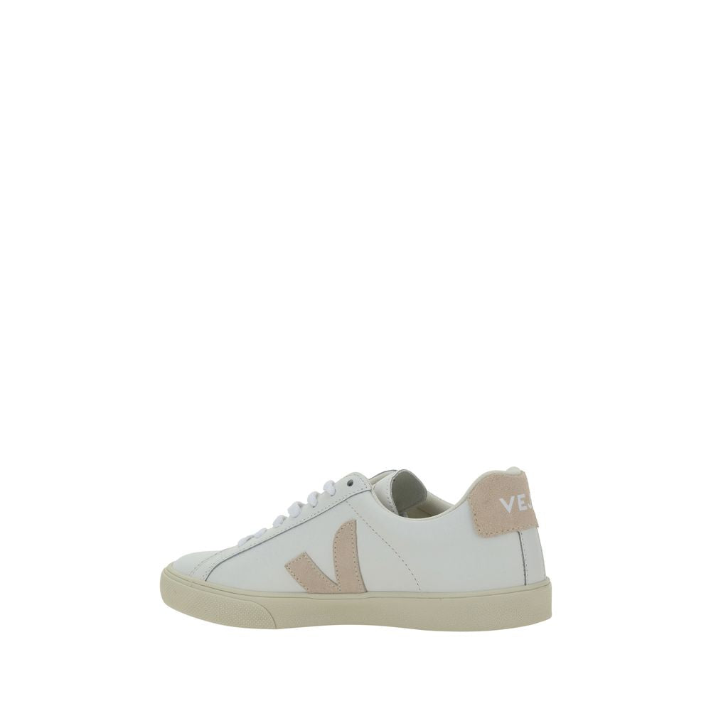 Veja Weiße Low-Top-Sneaker aus Kalbsleder Bos Taurus