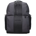 Piquadro Grauer Rucksack aus recyceltem Nylon