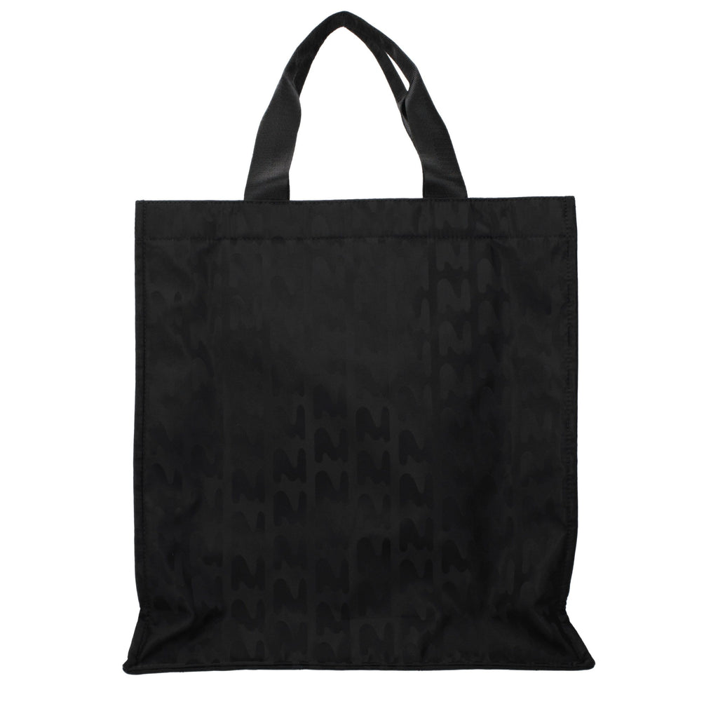 MSGM Schwarze Stoffhandtasche