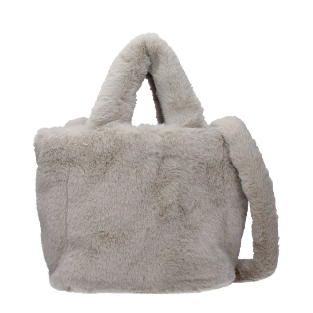 Herno Graue Pelz-Handtasche