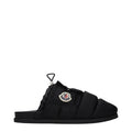 Moncler Schwarze Stoff-Slipper