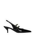 Celine Schwarze Ledersandalen