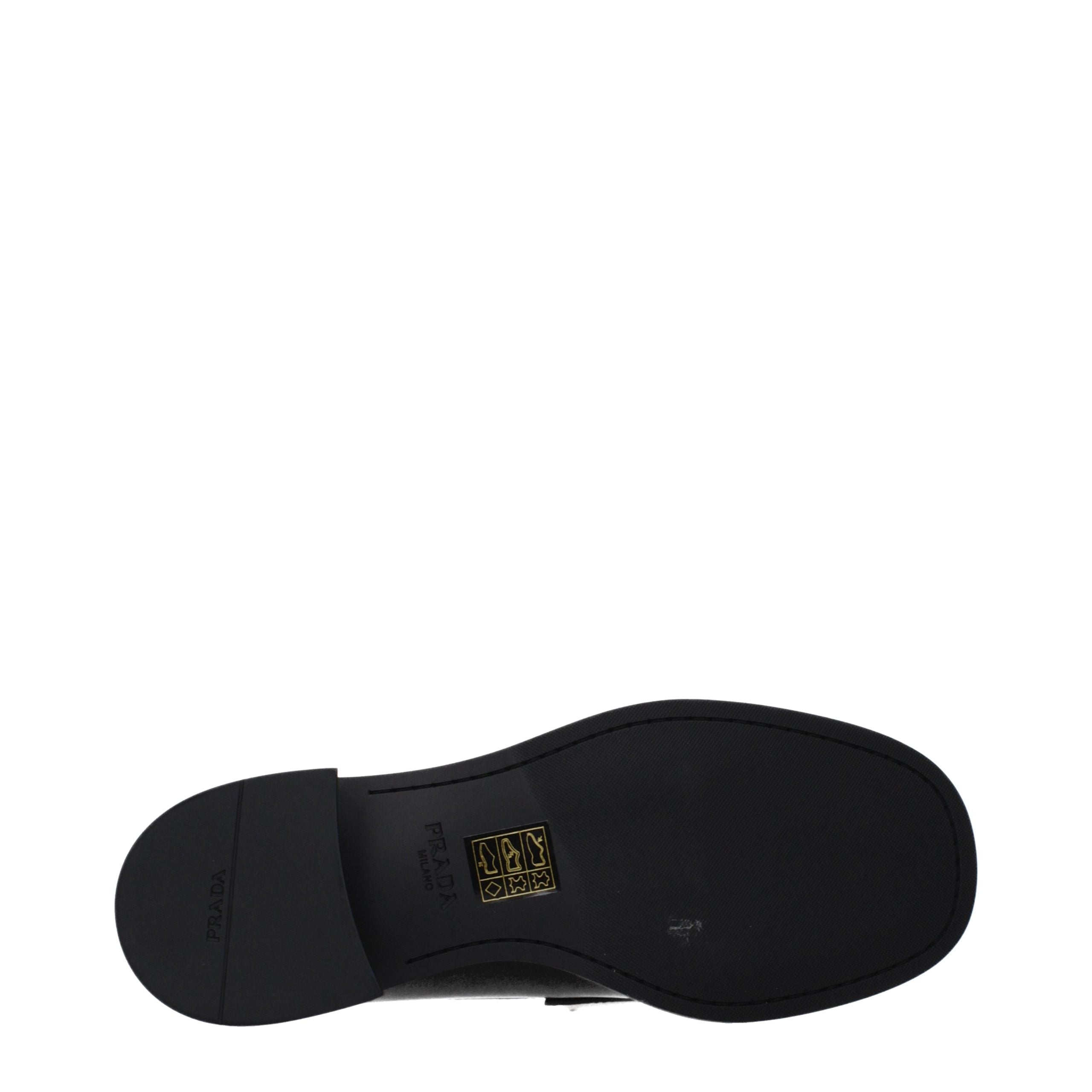 Prada Schwarze Leder Loafer zum Hineinschlüpfen