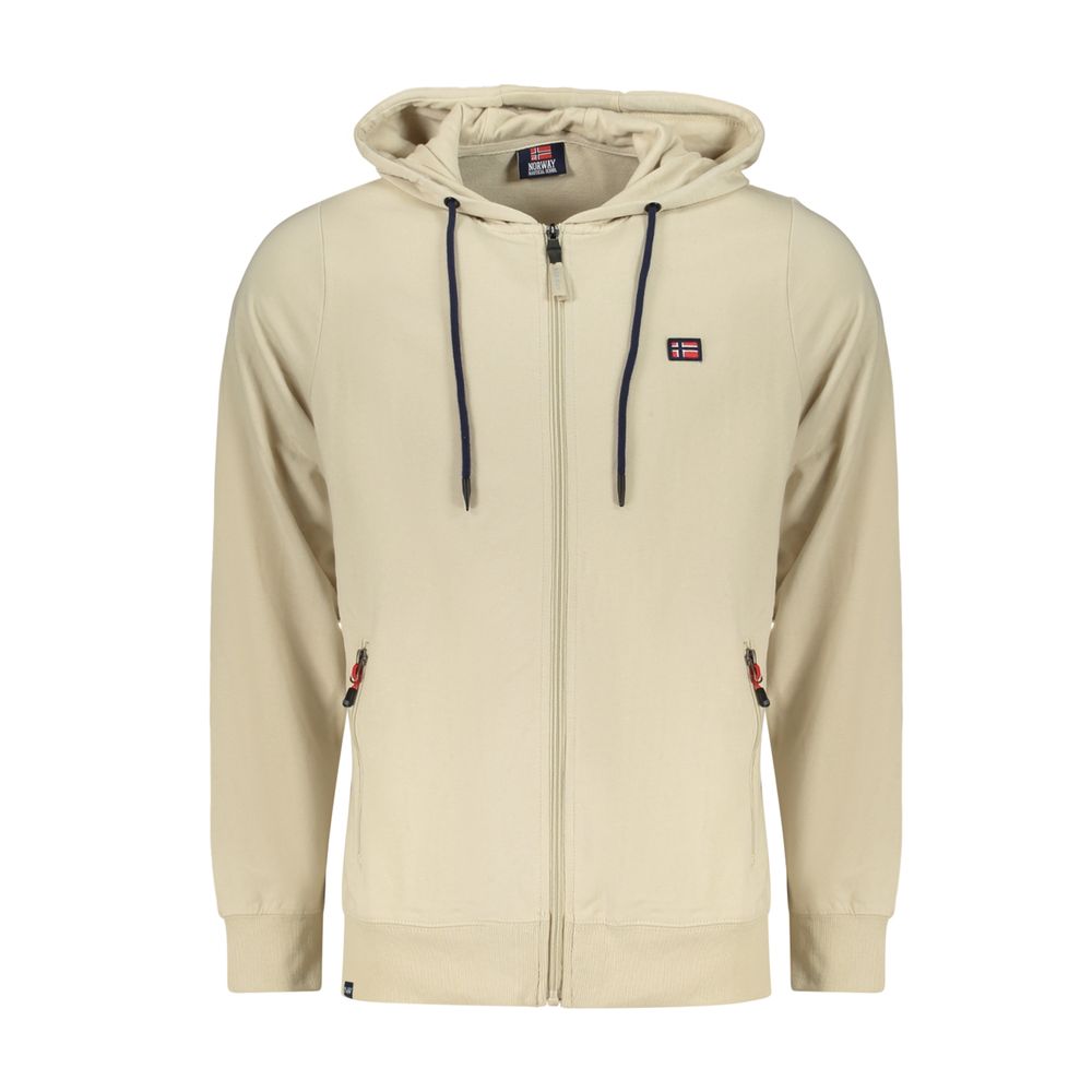 Norway 1963 Beige Baumwoll-Kapuzenpullover für Herren