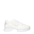 Prada Weiße Stoff-Sneaker im Athletic-Look