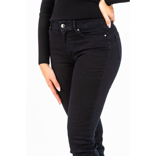 Gas Schwarze Baumwoll-Jeans im Slim Fit