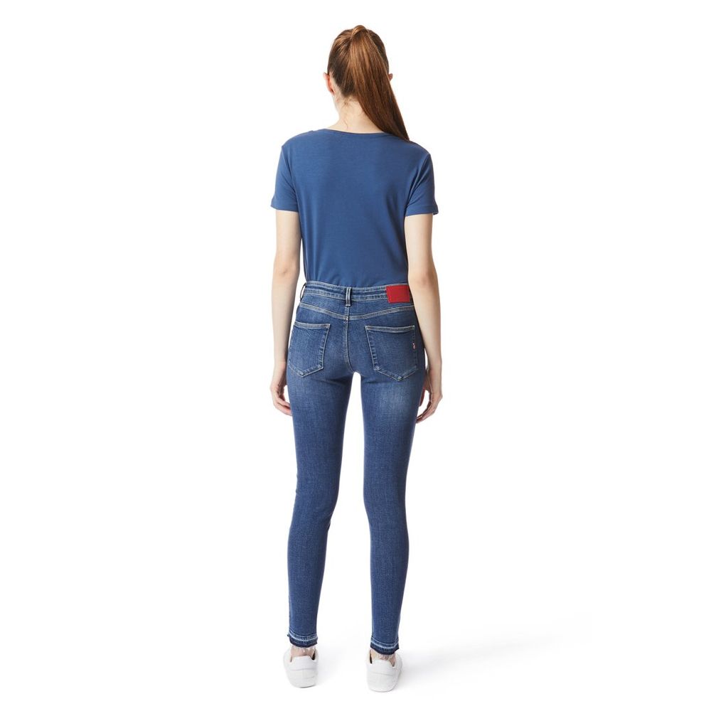 Gas Blaue Baumwoll-Skinny-Jeans