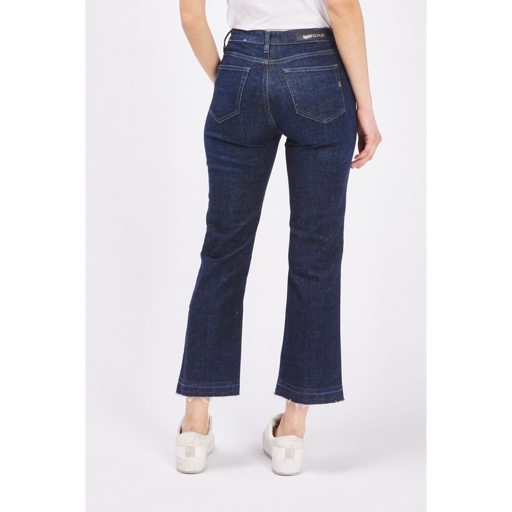 Gas Blue Flared Cotton Jeans