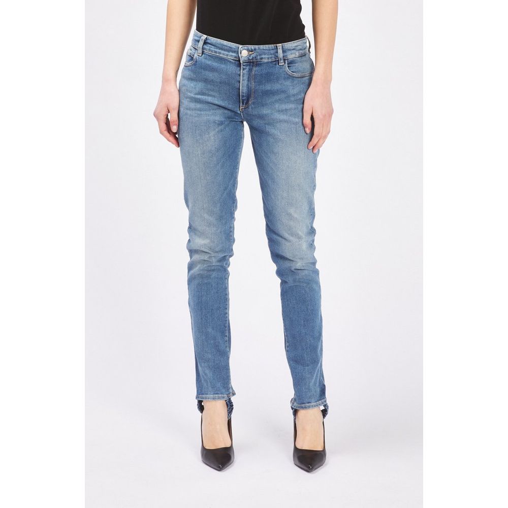 Gas blue cotton slim-fit jeans