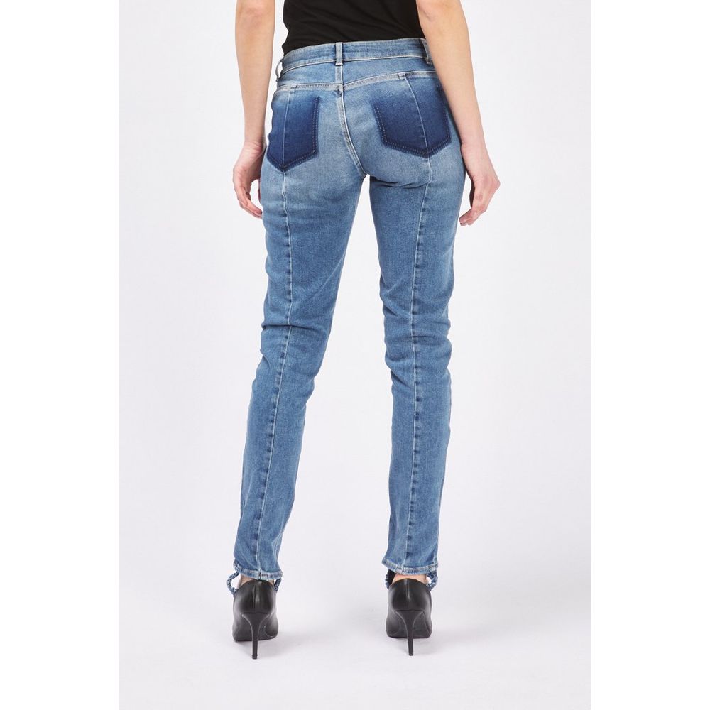 Gas blue cotton slim-fit jeans