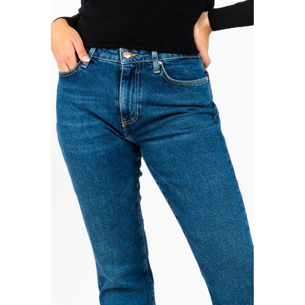 Gas blue cotton slim-fit jeans