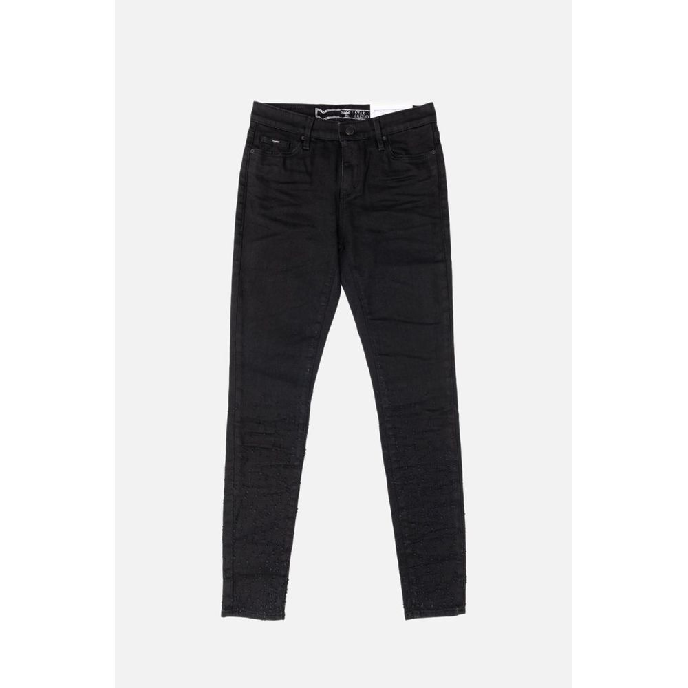 Gas Black Skinny Jeans Made from Cotton