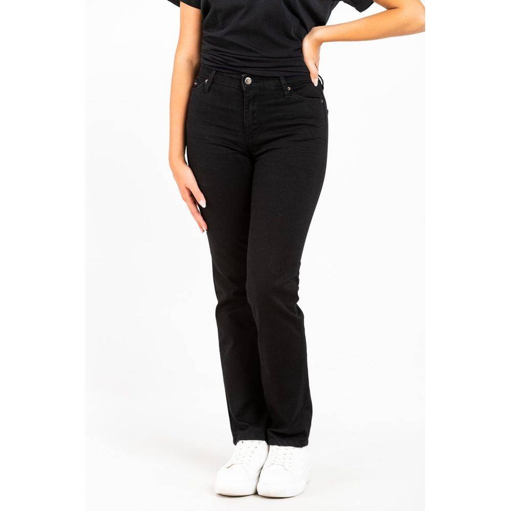 Gas Black Straight Leg Cotton Jeans