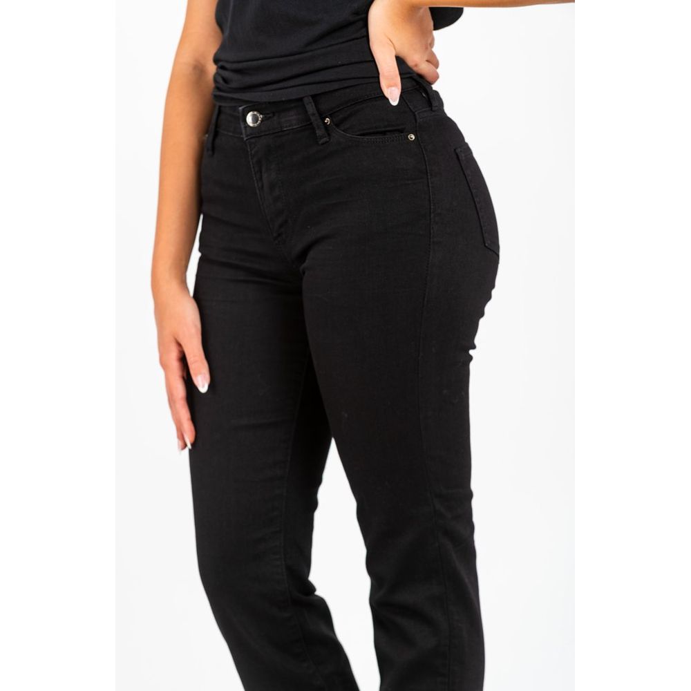 Gas Black Straight Leg Cotton Jeans