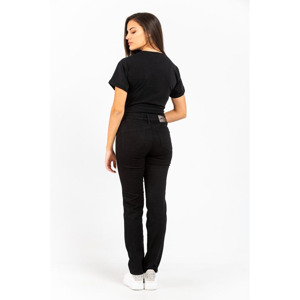 Gas Black Straight Leg Cotton Jeans