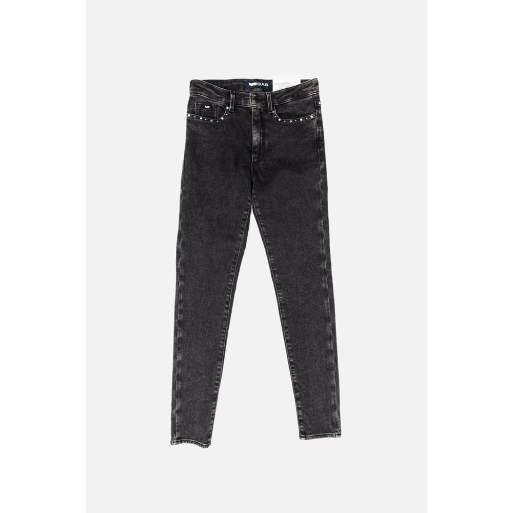Gas Graue Skinny Jeans aus Baumwolle