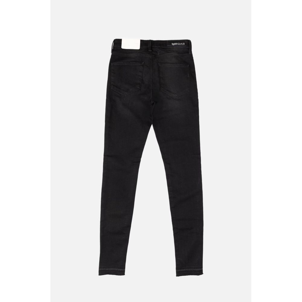 Gas Schwarze Skinny Jeans aus Baumwolle