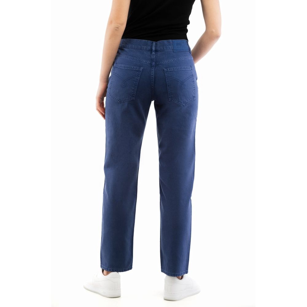 Moschino Blaue Jeans aus Baumwolle im geraden Schnitt
