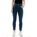Moschino Mehrfarbige Baumwolljeans mit hoher Taille